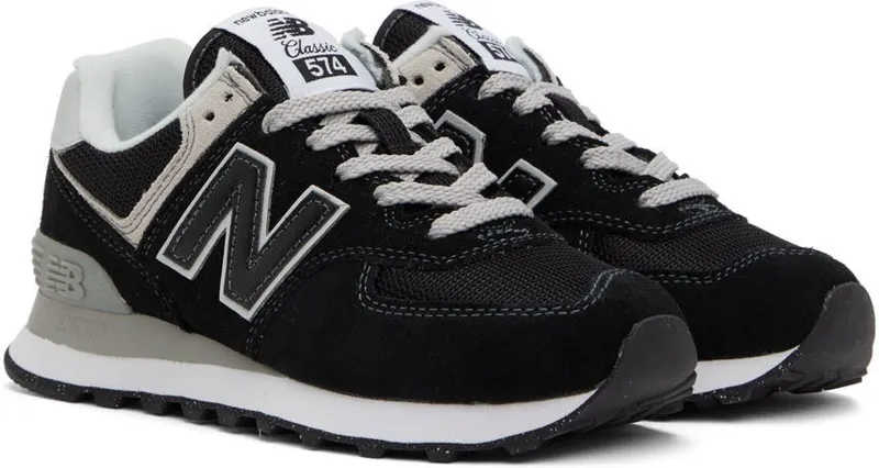 New Balance Black 574 Sneakers (WL574EVB)