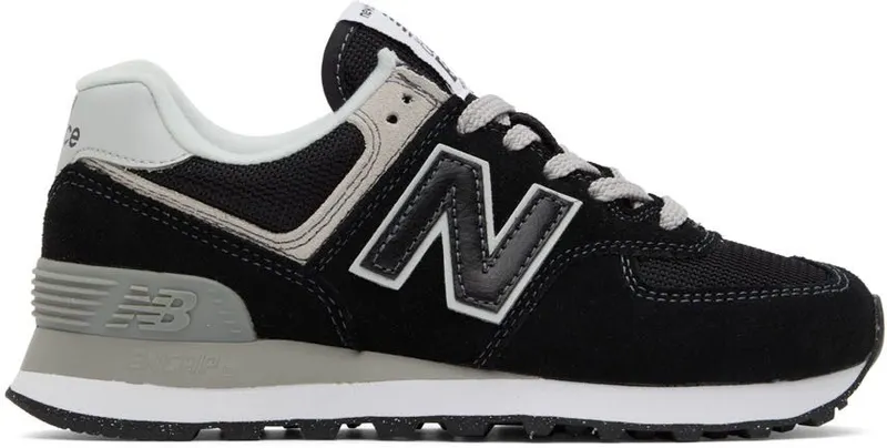 New Balance Black 574 Sneakers (WL574EVB)