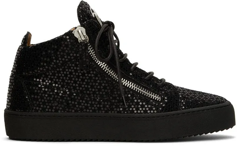 Giuseppe Zanotti Black & Gold Kriss Sneakers (RU20010-X1374)