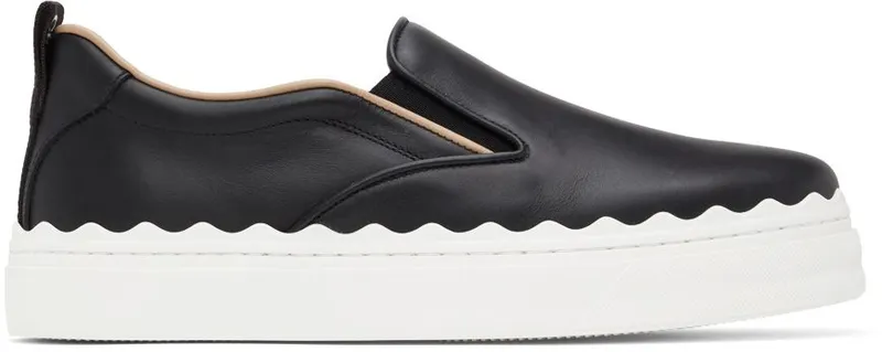 Chloé White Lauren Slip-On Sneakers (CHC21U42142)