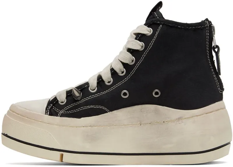 R13 Black Pyramid Studded Kurt Sneakers (R13MS5034-001)