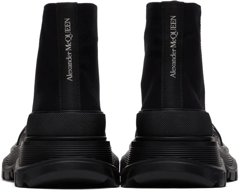 Alexander McQueen Black Tread Slick High-Top Sneakers (697080W4MV2)