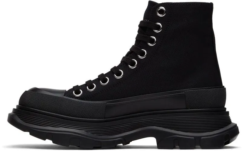 Alexander McQueen Black Tread Slick High-Top Sneakers (697080W4MV2)