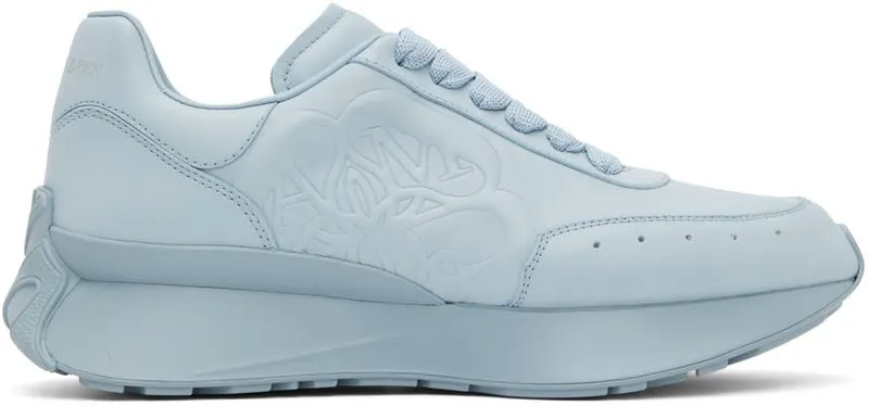 Alexander McQueen Blue Sprint Low-Top Sneakers (705076WIC96)