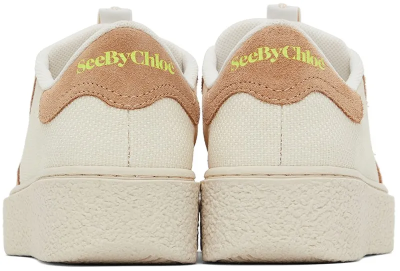 See by Chloé Brown & Off-White Sevy Sneakers (SB39120A 16170)
