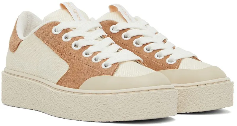 See by Chloé Brown & Off-White Sevy Sneakers (SB39120A 16170)