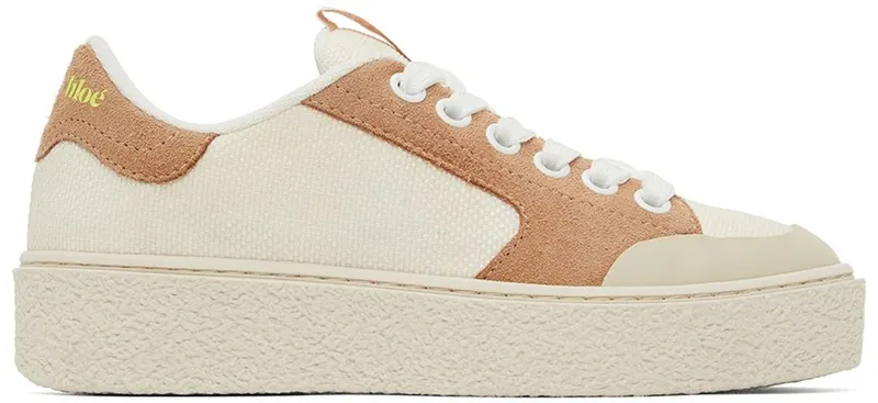 See by Chloé Brown & Off-White Sevy Sneakers (SB39120A 16170)