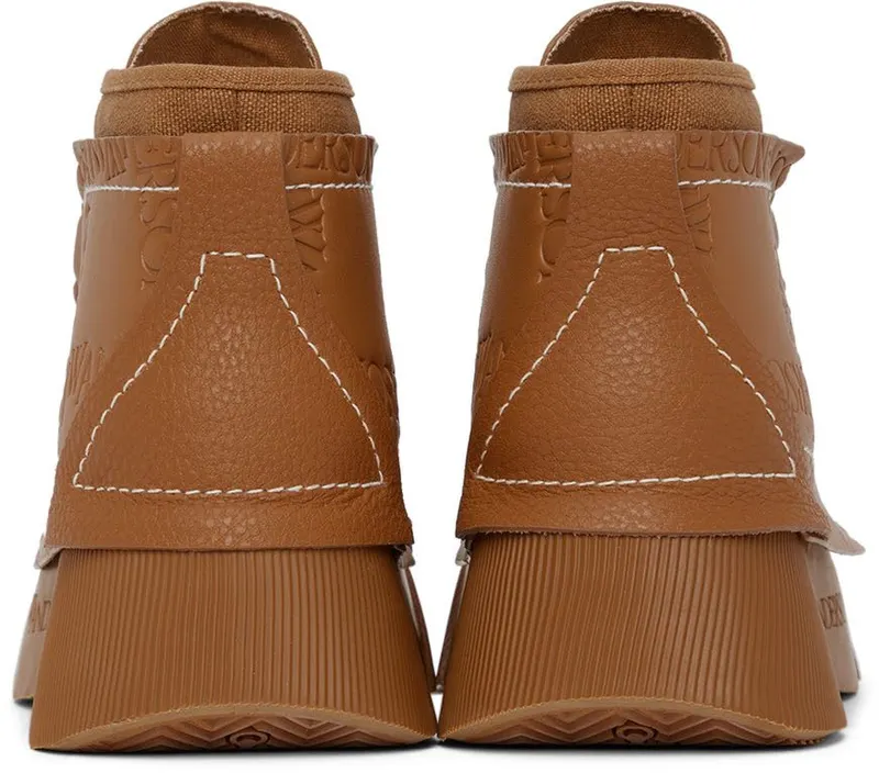 JW Anderson Tan Chunky High-Top Sneakers (ANW37000A 15027)