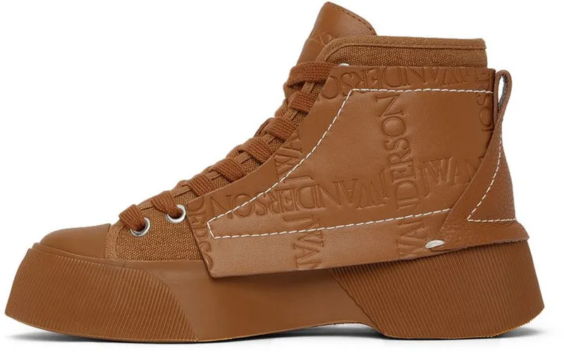 JW Anderson Tan Chunky High-Top Sneakers (ANW37000A 15027)