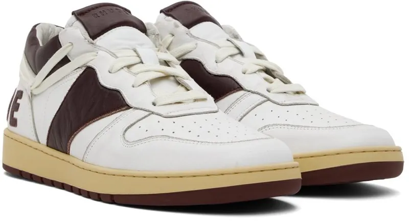 Rhude White & Brown Rhecess Low Sneakers (RHPF22FO04178500)