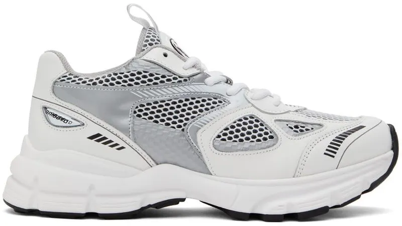 Axel Arigato White & Silver Marathon Sneakers (33036)