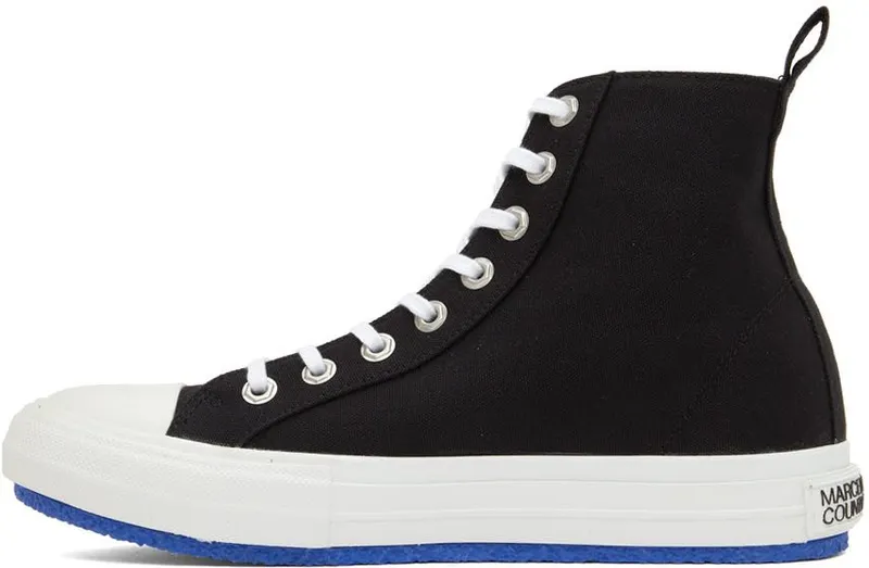 Marcelo Burlon County of Milan Black Cross Vulcanized Sneakers (CMIA094S22FAB0011001)