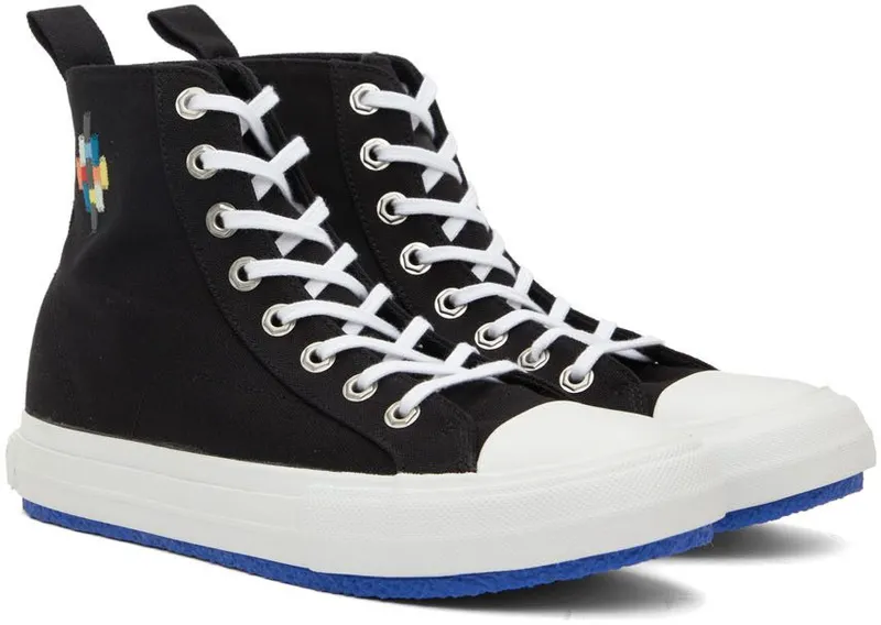 Marcelo Burlon County of Milan Black Cross Vulcanized Sneakers (CMIA094S22FAB0011001)
