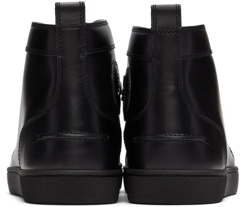 Christian Louboutin Black Louis Junior Spikes Sneakers (1151061)