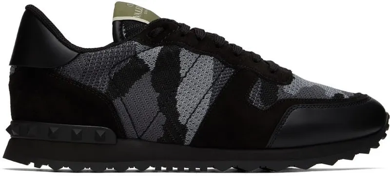 Valentino Garavani White & Gray Rockrunner Sneakers (1Y2S0723QRK)
