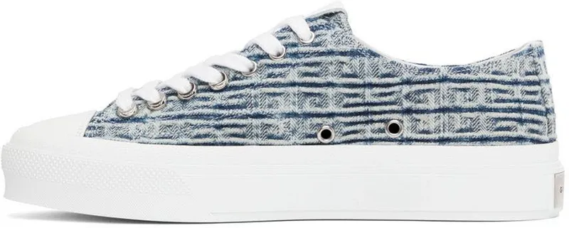 Givenchy Blue 4G City Low-Top Sneakers (BH006DH18M457)