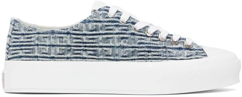 Givenchy Blue 4G City Low-Top Sneakers (BH006DH18M457)