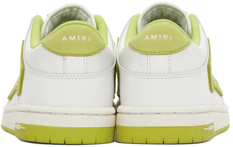 AMIRI Green & White Low Skel Low-Top Sneakers (PF22MFS003-146)