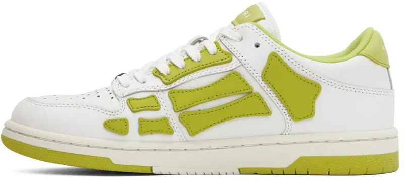 AMIRI Green & White Low Skel Low-Top Sneakers (PF22MFS003-146)