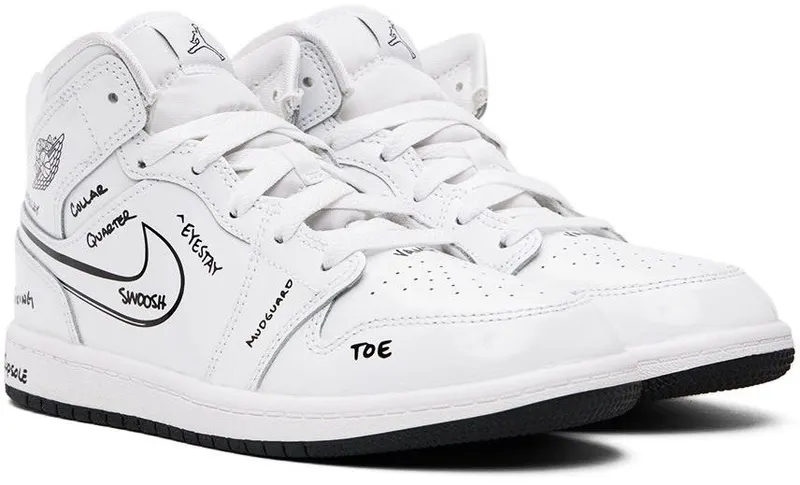 Jordan 1 Mid Schematic (PS) (DQ1866-100)