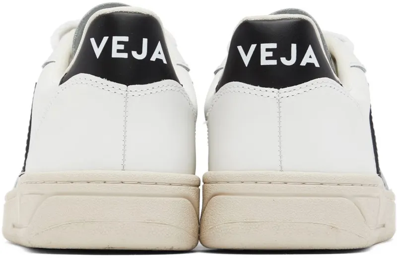 VEJA White & Black V-10 Sneakers (VX0200005)