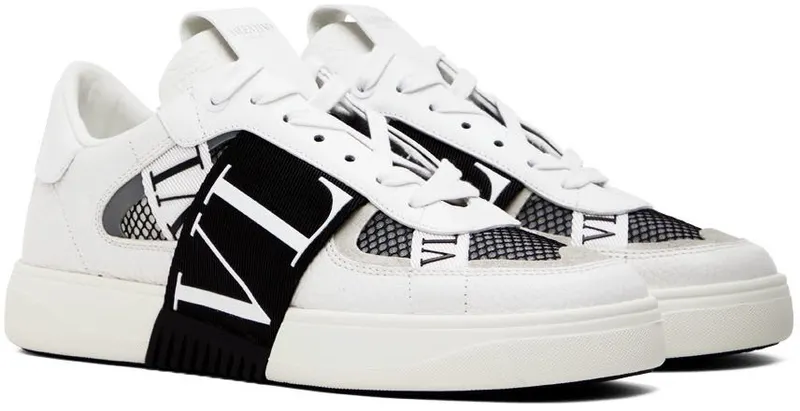 Valentino Garavani White & Black VL7N Low-Top Sneakers (1Y2S0C58SWF)