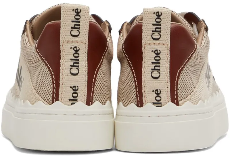 Chloé Beige Lauren Sneakers (CHC21W108R4)