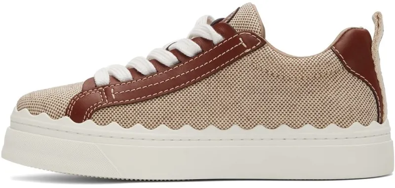 Chloé Beige Lauren Sneakers (CHC21W108R4)