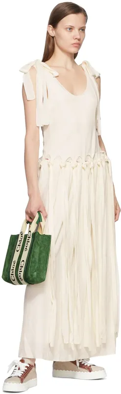 Chloé Beige Lauren Sneakers (CHC21W108R4)