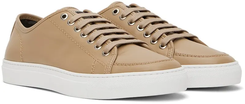 Brioni Black Classic Leather Sneakers (QHH40L P9726)