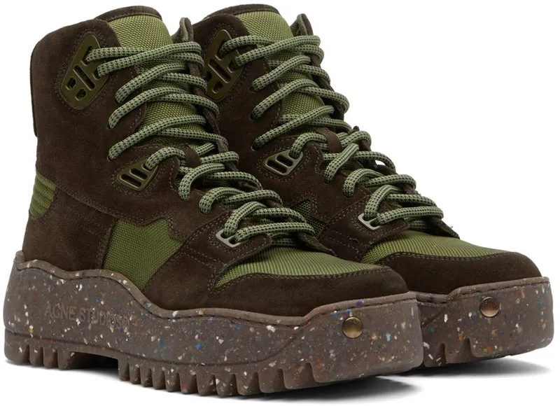 Acne Studios Green Desert Boot High Sneakers (BD0200-)