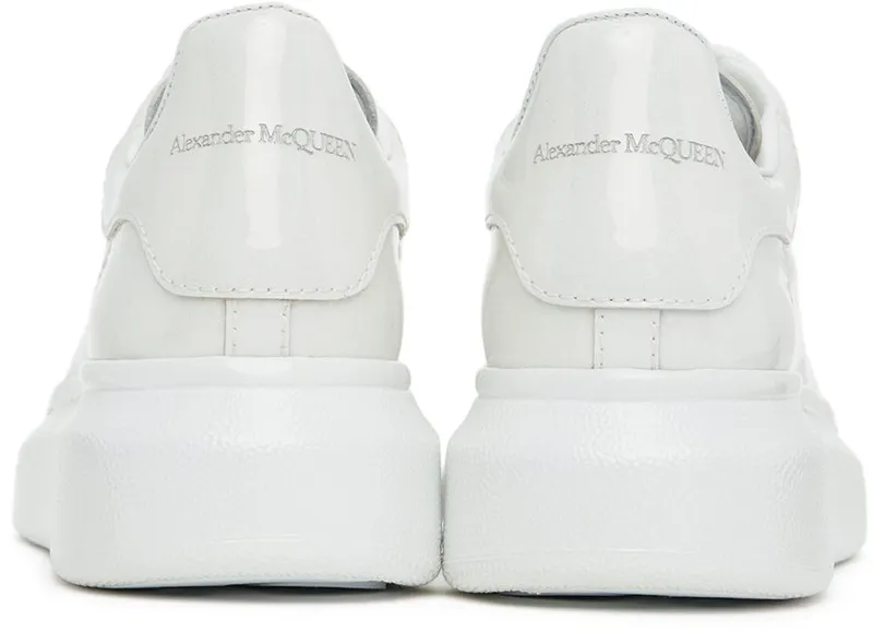 Alexander McQueen Kids White Glitter Oversized Sneakers (687061WHYC2)