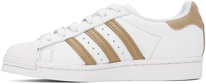 adidas Originals White & Beige Superstar W Sneakers (GZ0868)
