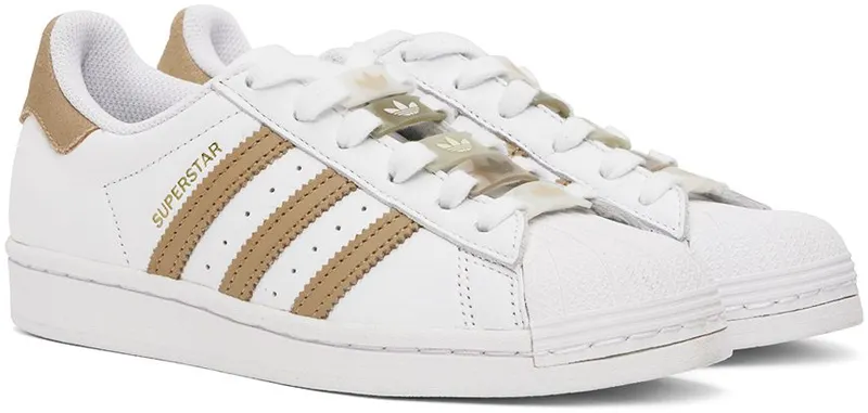 adidas Originals White & Beige Superstar W Sneakers (GZ0868)