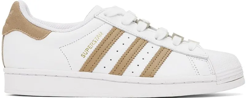 adidas Originals White & Beige Superstar W Sneakers (GZ0868)
