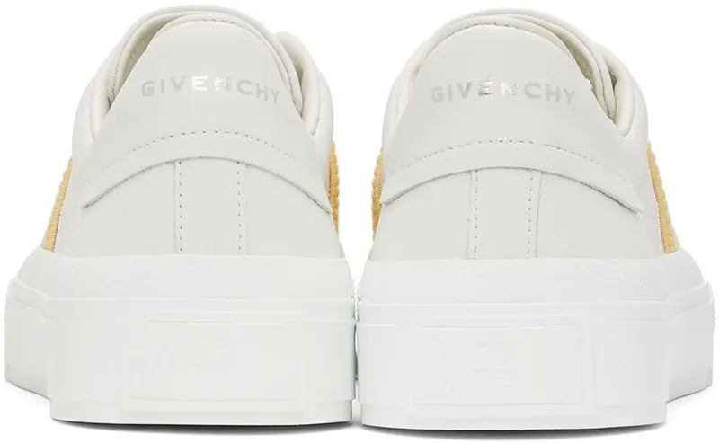 Givenchy White & Yellow City Sport Sneakers (BE0029E1BC111)