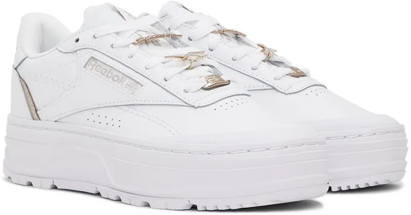 Reebok Club C Double Geo Schoenen Cloud White / Cloud White / Moonstone