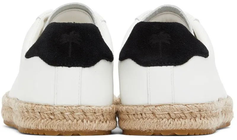 Palm Angels White Palm One Espadrille Sneakers (PMIB001S22LEA0010101)