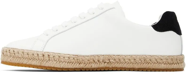 Palm Angels White Palm One Espadrille Sneakers (PMIB001S22LEA0010101)
