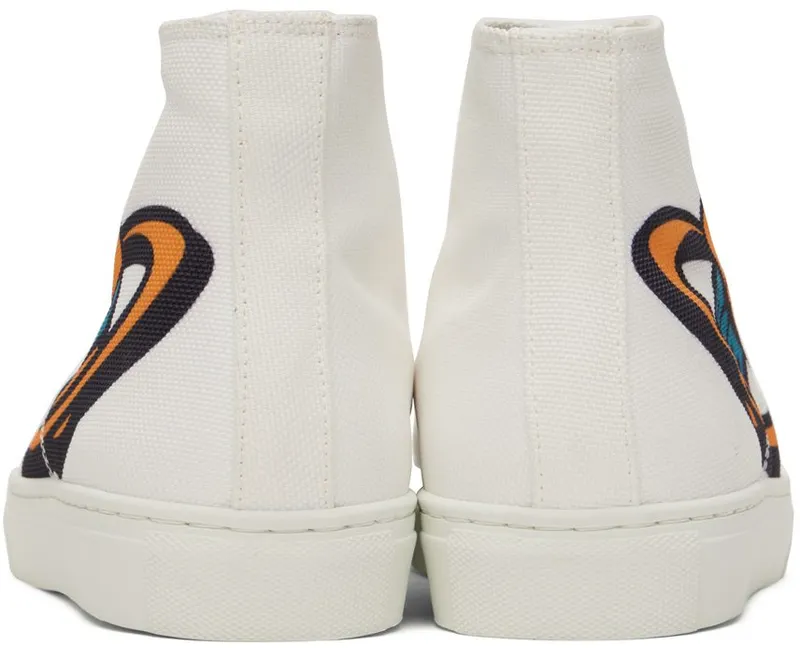 Vivienne Westwood White Plimsoll High-Top Sneakers (75010001M-W008F-)