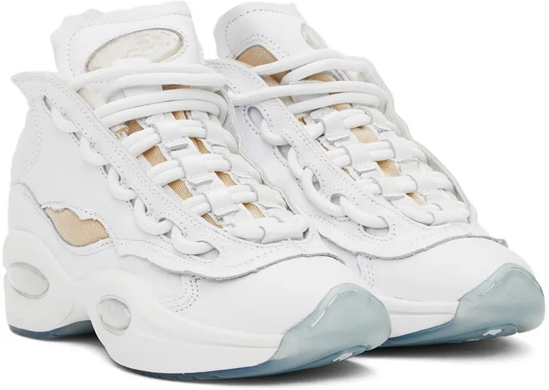 Reebok Maison Margiela Question Mid Memory Of Basketball Schoenen Cloud White / Black / Cloud White