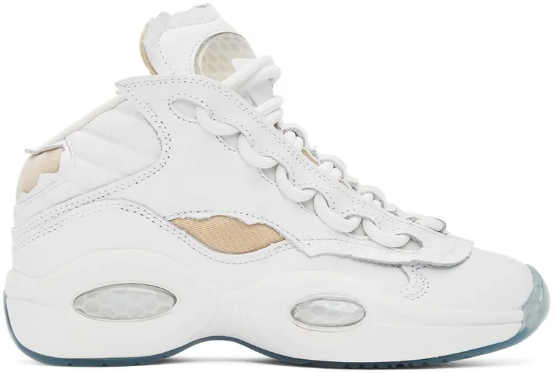 Reebok Maison Margiela Question Mid Memory Of Basketball Schoenen Cloud White / Black / Cloud White