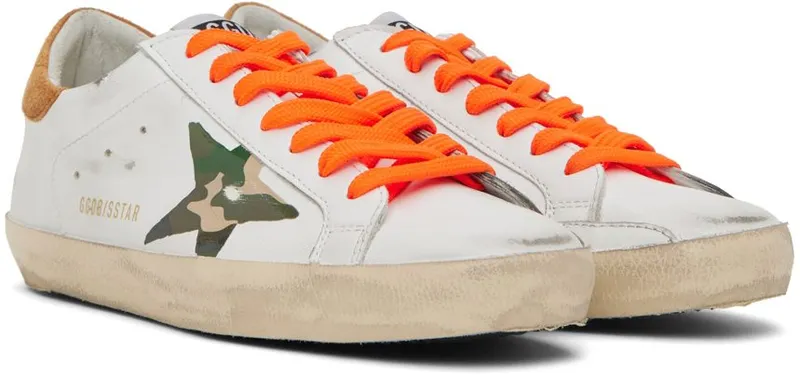 Golden Goose White Super-Star Classic Low-Top Sneakers (GMF00270.F002550.10904)