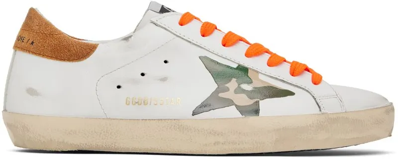 Golden Goose White Super-Star Classic Low-Top Sneakers (GMF00270.F002550.10904)