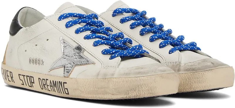Golden Goose White Super-Star Penstar Classic Low-Top Sneakers (GMF00175.F002553.1090)