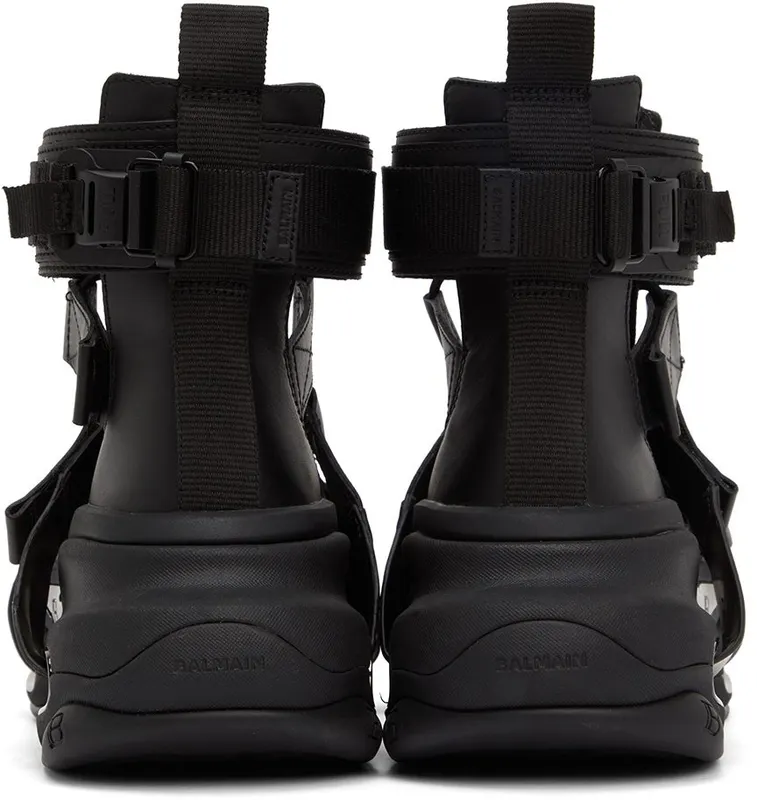 Balmain Black B-Bold Sandals (XM1VH286LRZL)