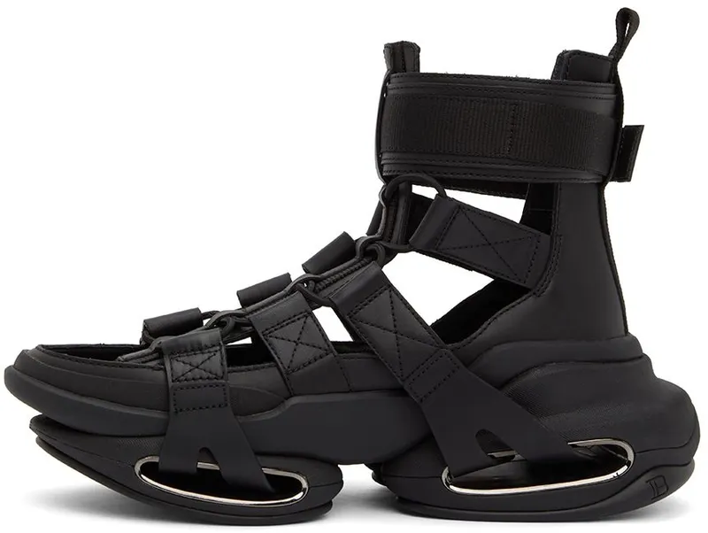 Balmain Black B-Bold Sandals (XM1VH286LRZL)