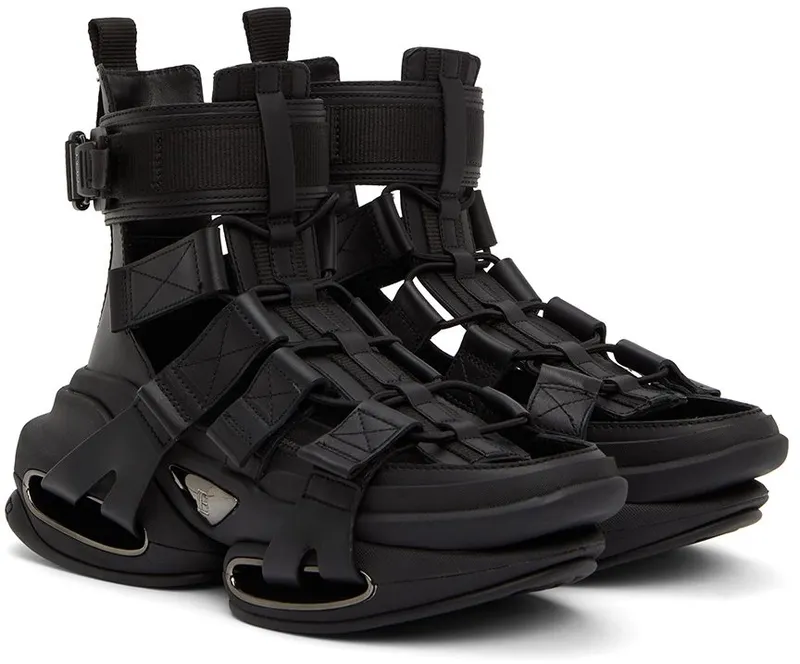 Balmain Black B-Bold Sandals (XM1VH286LRZL)