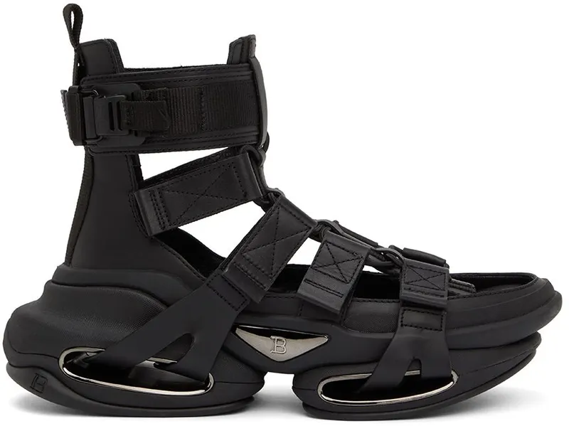 Balmain Black B-Bold Sandals (XM1VH286LRZL)