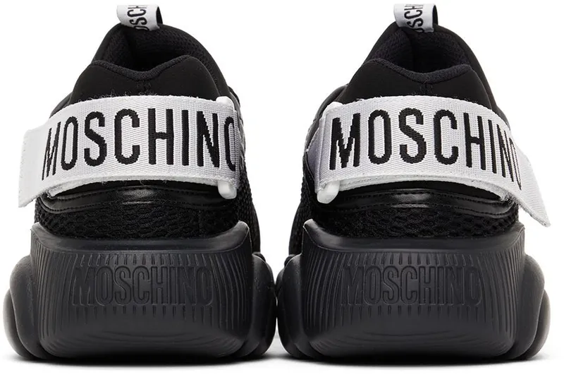 Moschino Black Strap Teddy Sneakers (MB15133G1E GJ1)